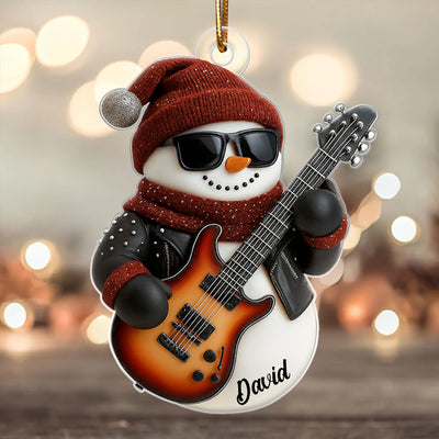 Life Sounds Better With Guitars – Personalized Acrylic Ornament – Meaningful Gift for Guitarists