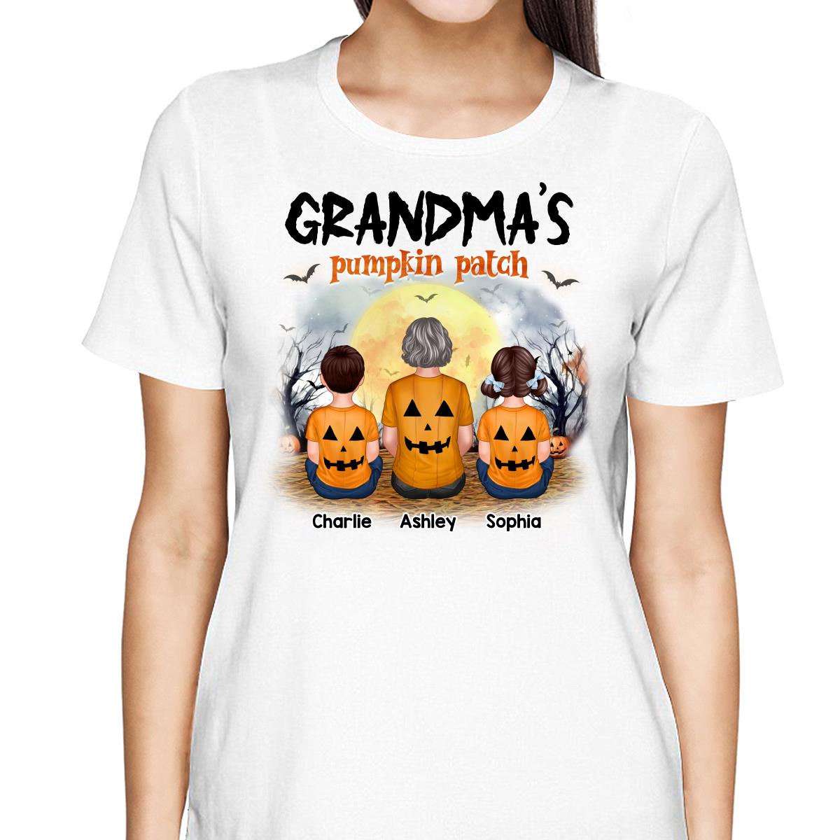 Grandma‘s Pumpkin Patch Halloween Personalized Shirt