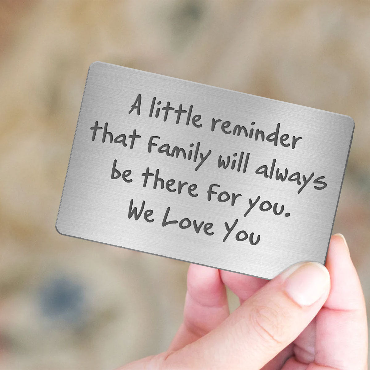 A Little Reminder From Family Gift For Dad Wallet Keepsake Personalized Metal Wallet Card