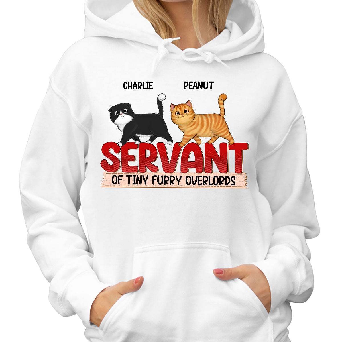 Servant Of Walking Fluffy Cat Gift For Cat Lover Personalized Shirt