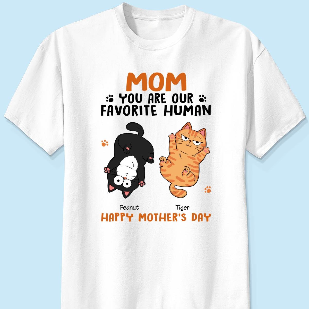 Favorite Human Gift For Cat Mom, Personalized Shirt