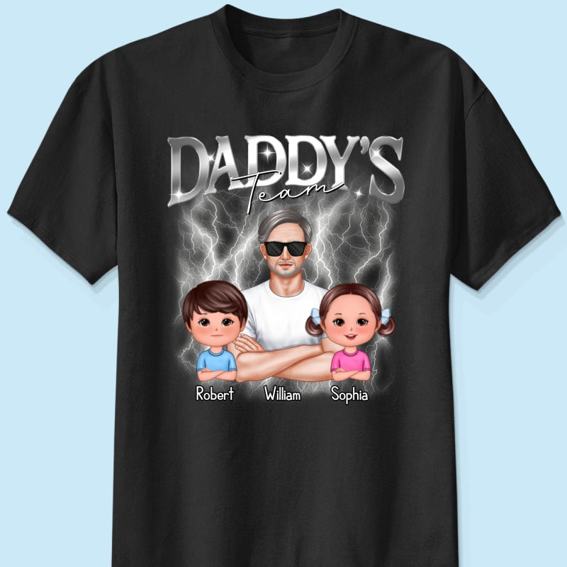 Bootleg Daddy‘s Team Dad & Kids Personalized Shirt