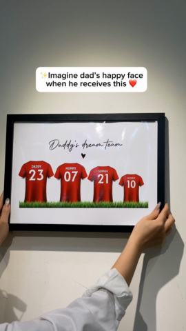 Daddy's Team Soccer Shirt Personalized Poster, Father's Day Gift For Dad, For Grandpa, For Husband