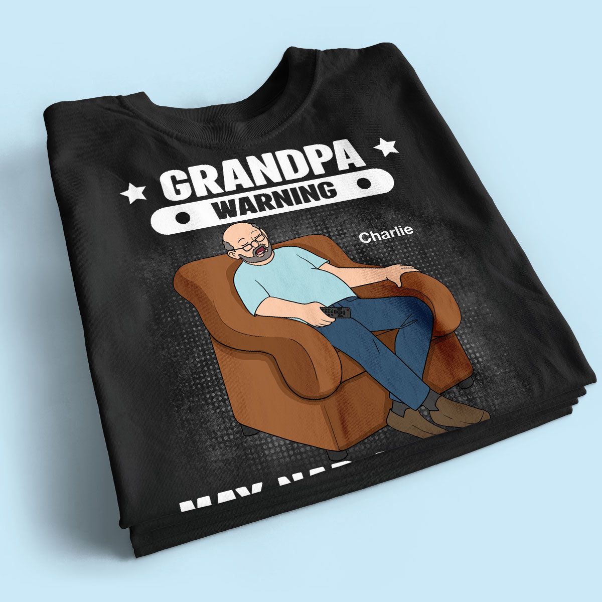 Grandpa Warning May Nap Suddenly At Any Time Funny Gift For Husband Dad Grandpa Personalized Shirt