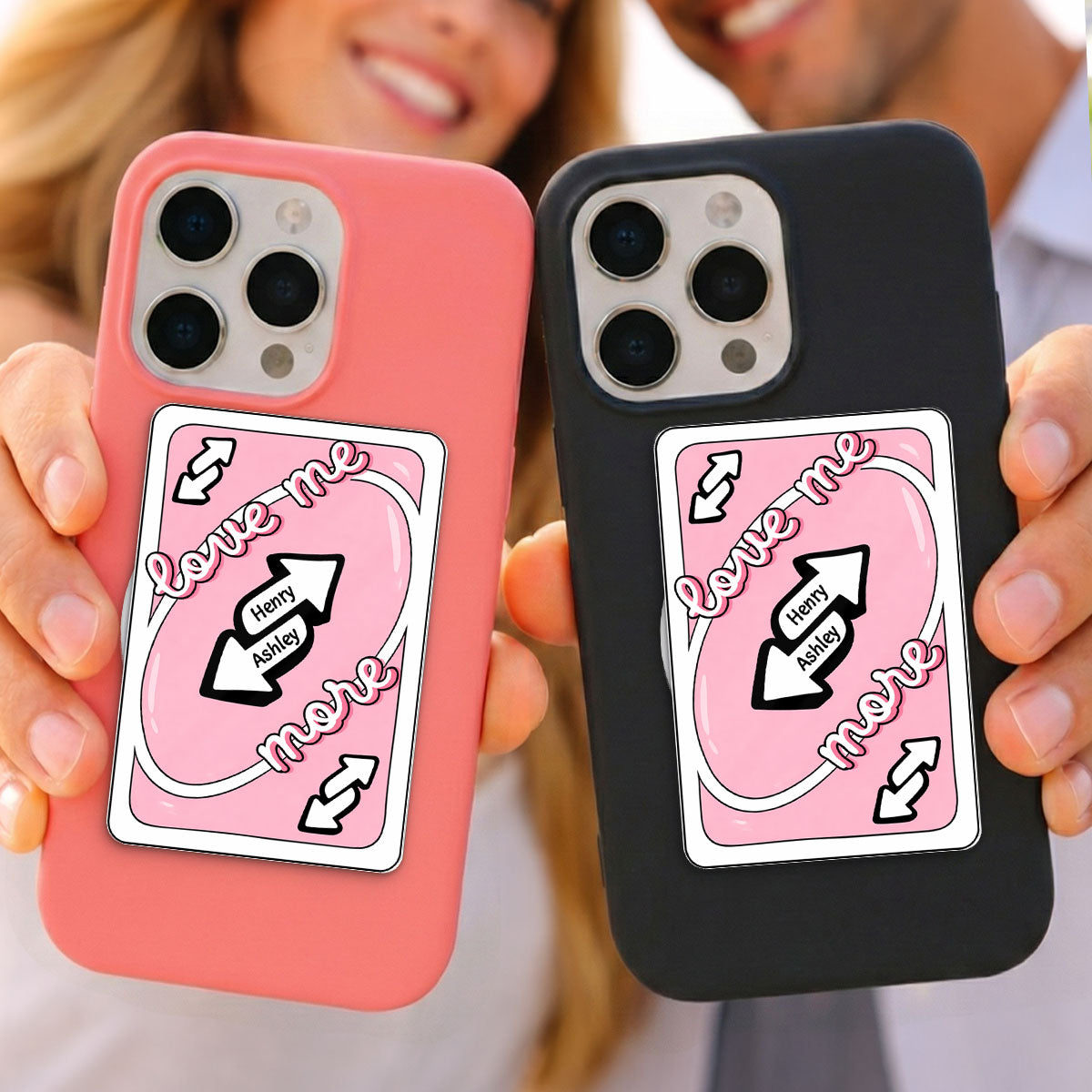 Love Me More Romance Lovers - Personalized Acrylic Magnetic Phone Grip - Anniversary, Valentine's Day Gift, Gift For Him, Gift For Her