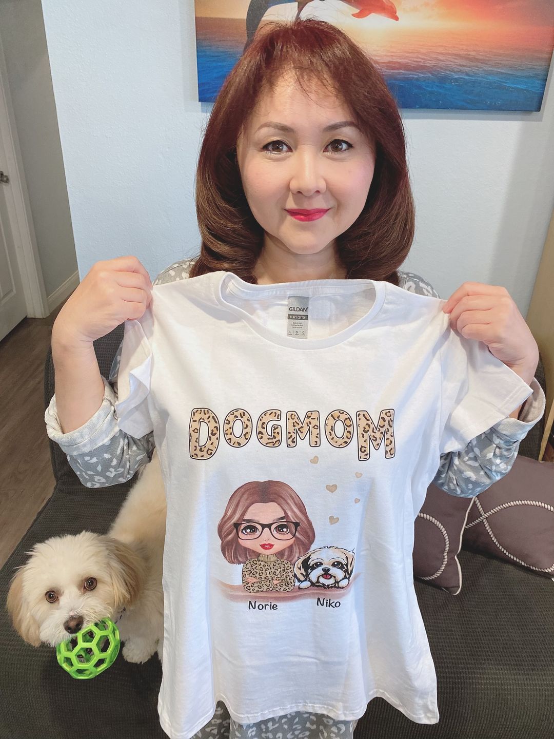 Leopard Shirt Doll Dog Mom - Personalized Shirt