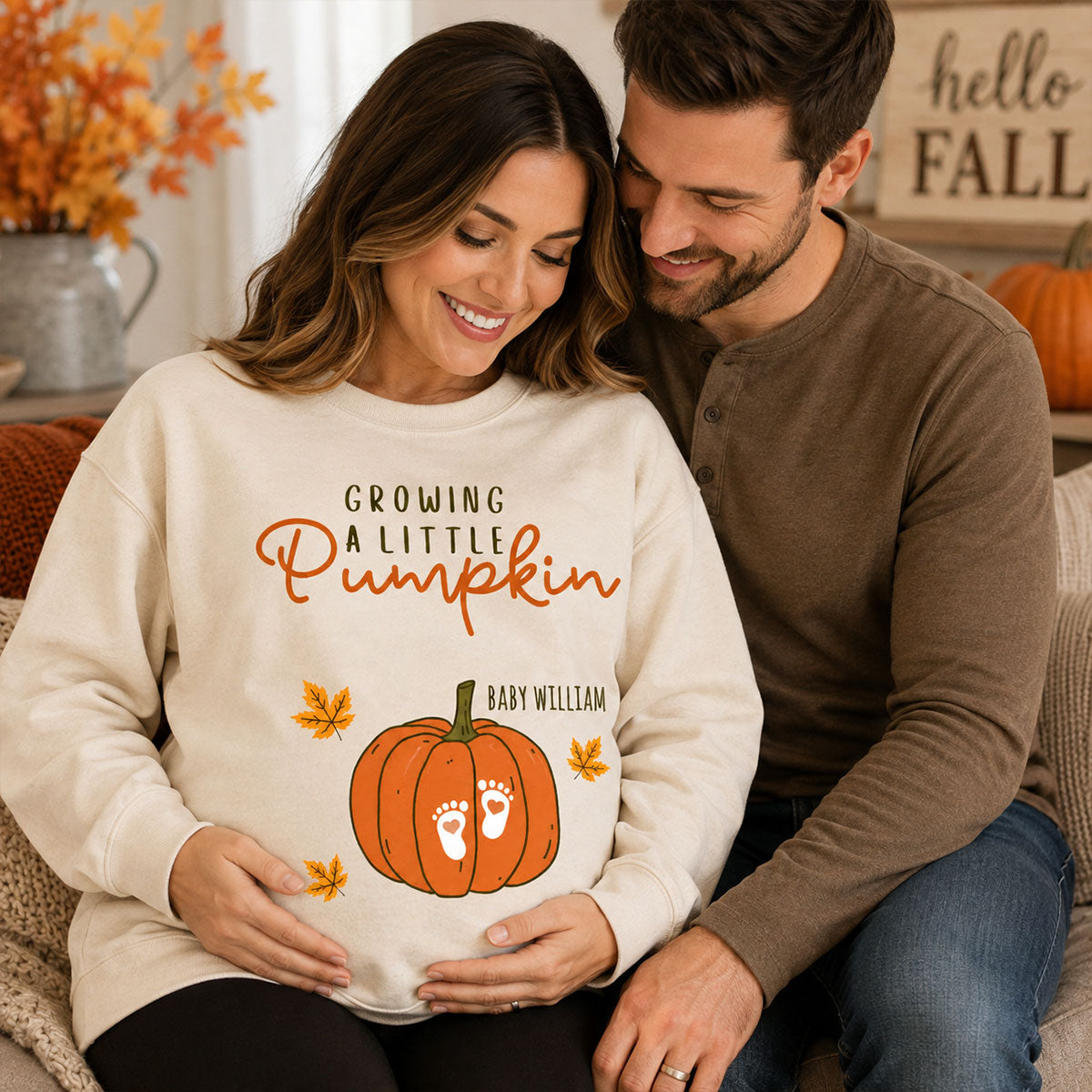 Trending Growing A Little Pumpkin - Personalized Shirt - Fall Season Gift For Wife, Daughter