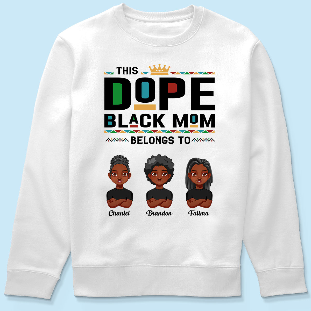 This Dope Black Mom Dad Belongs To Cute Vector Kids Personalized Shirt
