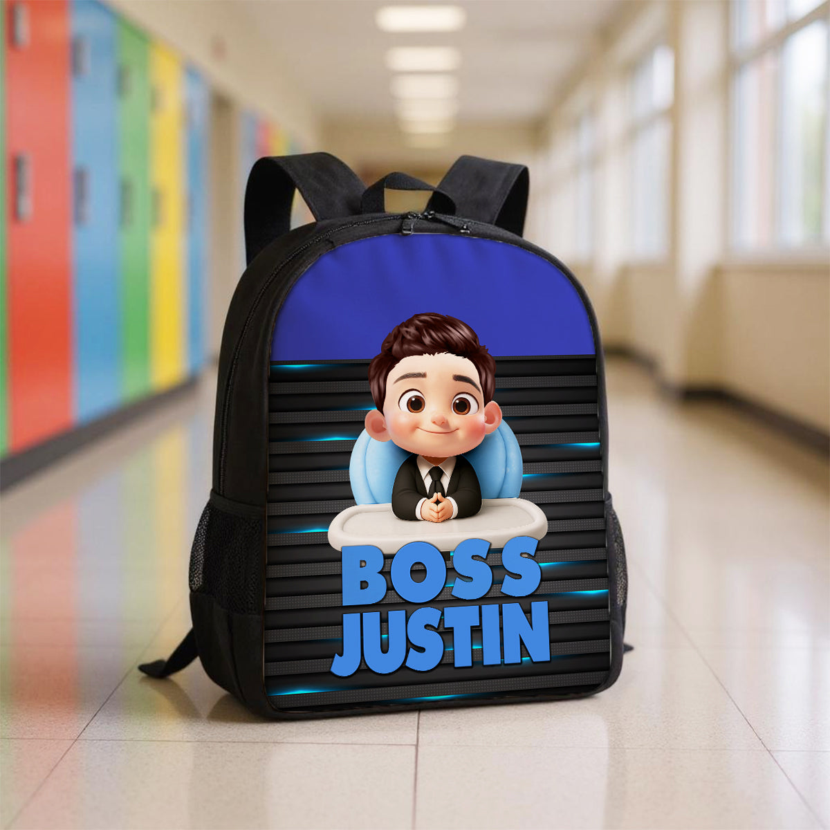 Kid Baby Boss Personalized Backpack, Toddler Elementary Kids Backpack, Back to School Backpack for Boys, Girls