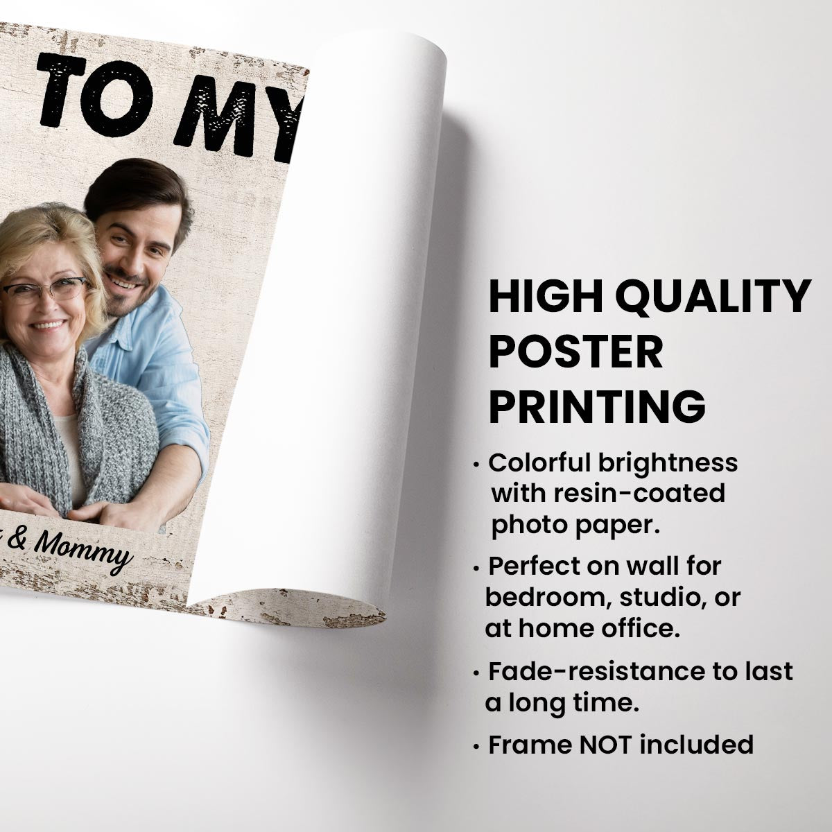 To My Son From Mom Photo Inserted Personalized Poster, Gift For Son