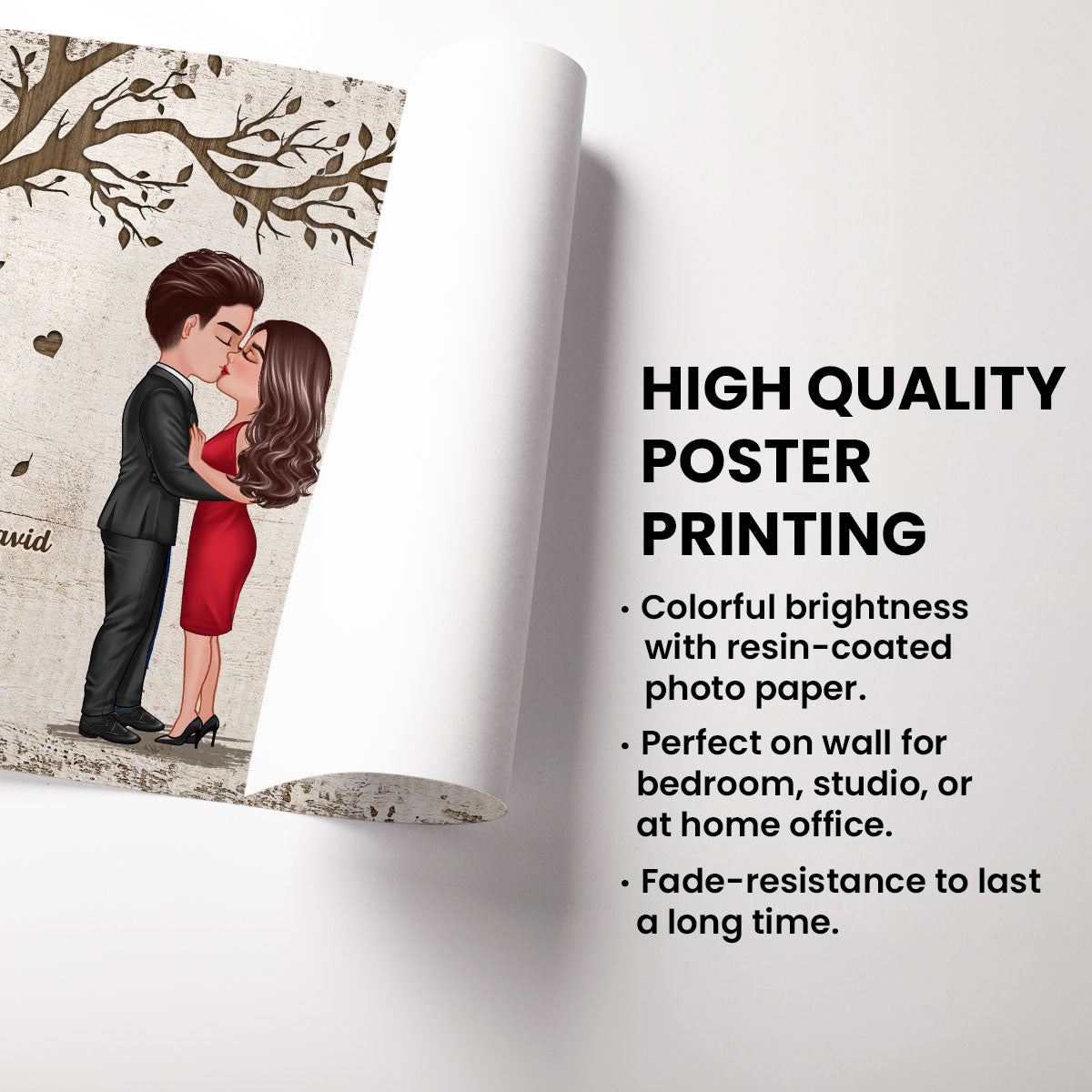 Favorite Place In All The World Kissing Couple Personalized Poster