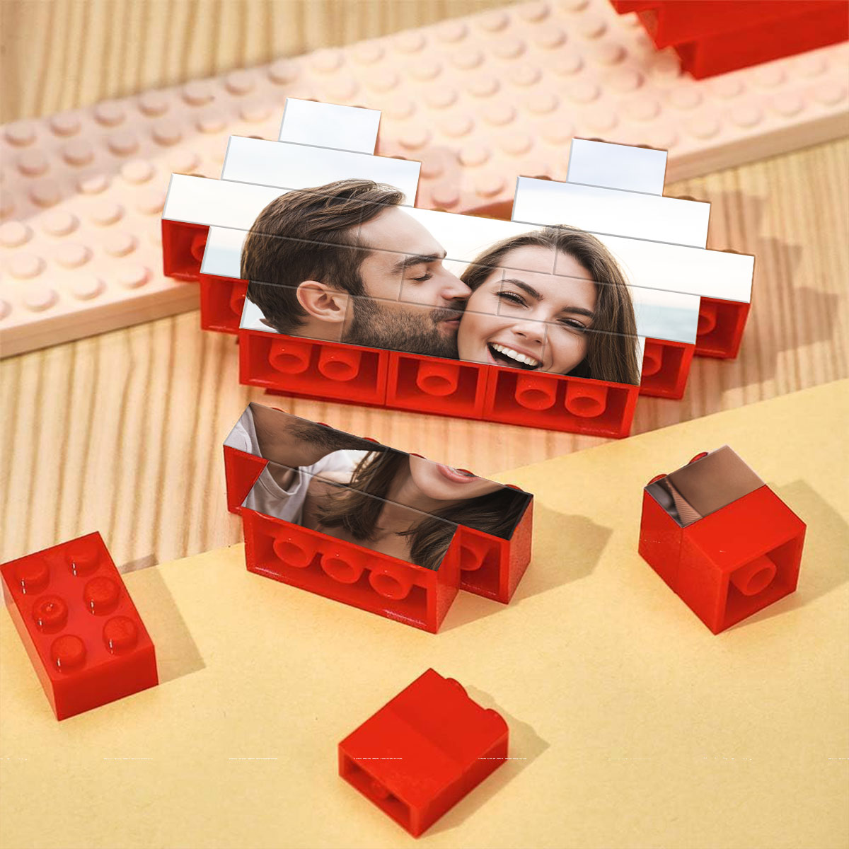 Personalized Building Blocks Puzzle, Custom Photo Puzzle, I Love You Block Puzzle, Gift for Him, Gift for Her