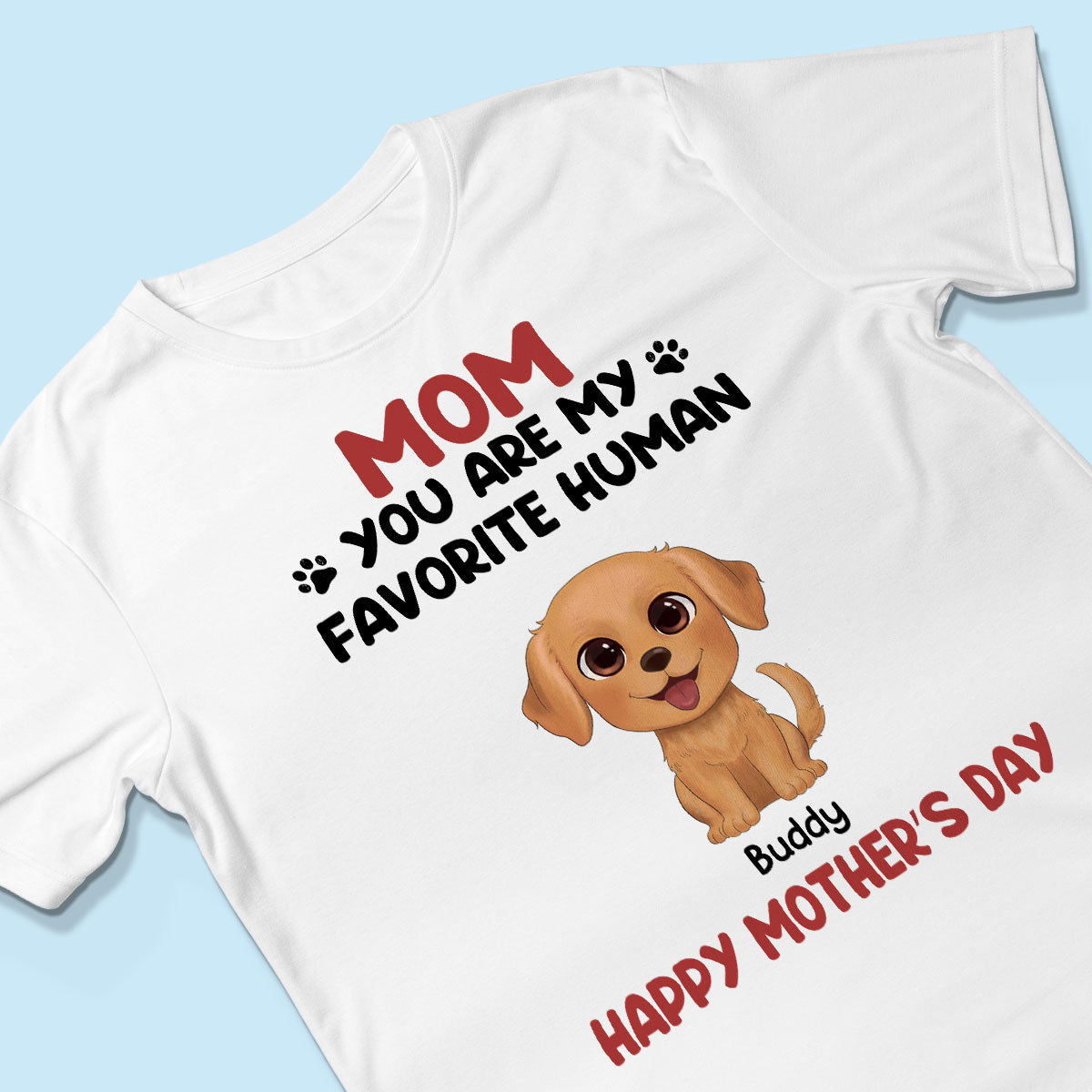 Mom You Are My Favorite Human Happy Mother‘s Day Gift For Dog Mom Personalized Shirt