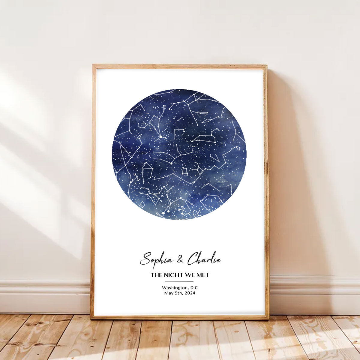 Capture the Precious Moment with the Unique Custom Star Map Poster, The Night We Met Couple Anniversary Gift, Wedding Gift, Constellation Print, Real Astronomical Data