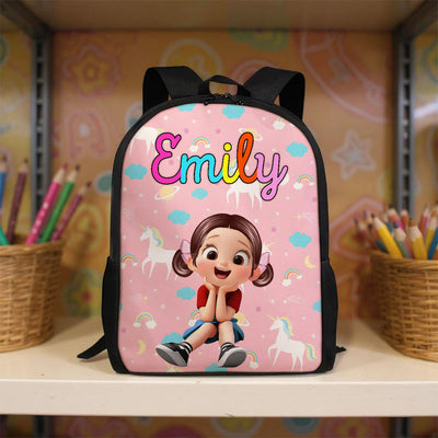 Unicorn, Mermaid, Dinosaur, Space Theme - Personalized Backpack - Back to School Backpack for Kids