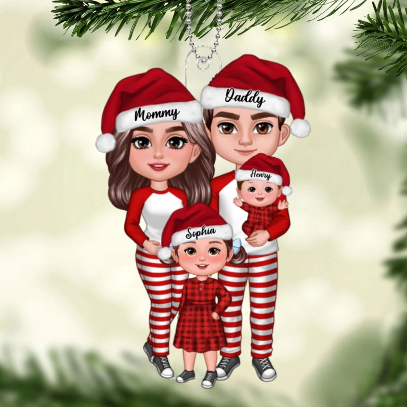Family Standing Personalized Acrylic Ornament, Christmas Gift for Husband, Daughter, Son