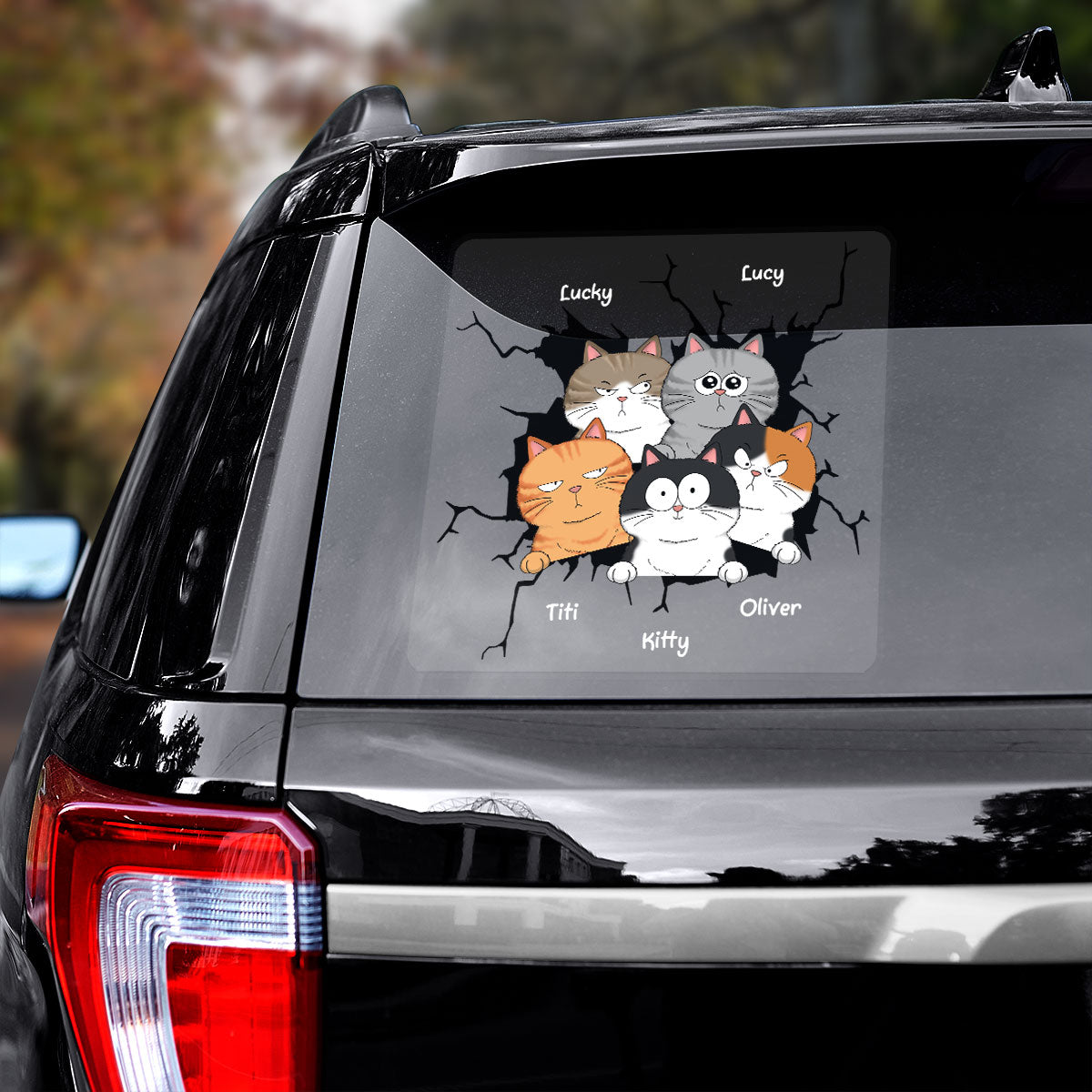 Funny Cats Personalized Decal, Gift For Cat Lovers