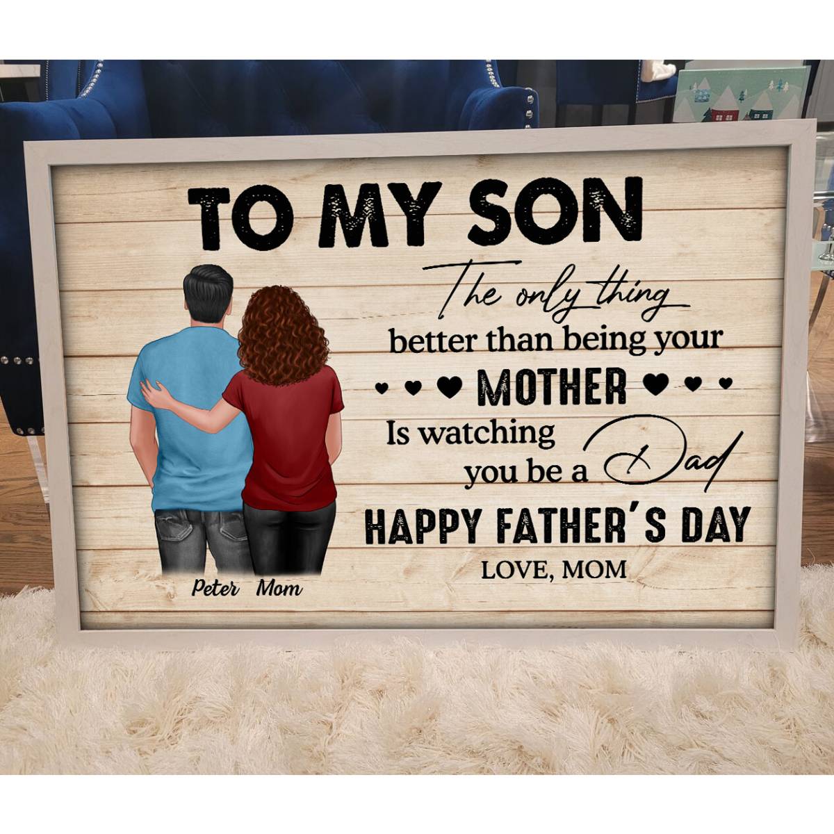 From Mom To Son Watching You Be A Dad - Personalized Poster - Gift For Son