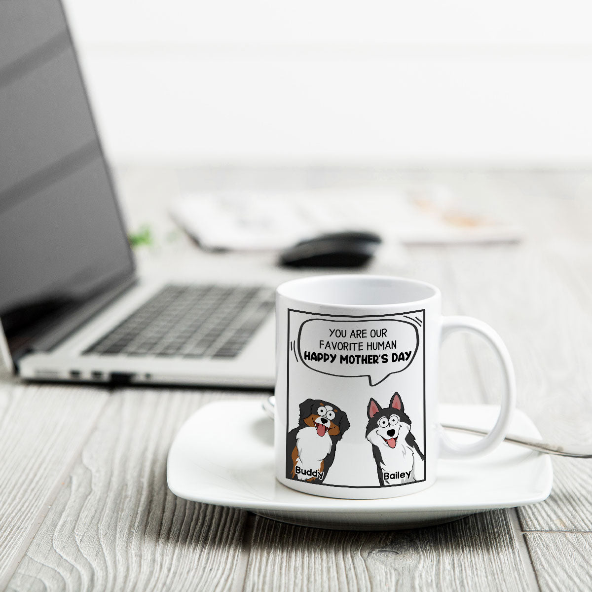 Mom You Are My Favorite Human Happy Mother‘s Day Conversation Box Gift For Dog Mom Personalized Mug