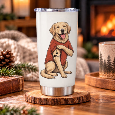 Custom Tattooed Dog Cat Pet from Photo - Personalized Tumbler - Gift for Dog Mom, Dog Dad, Cat Mom, Cat Dad