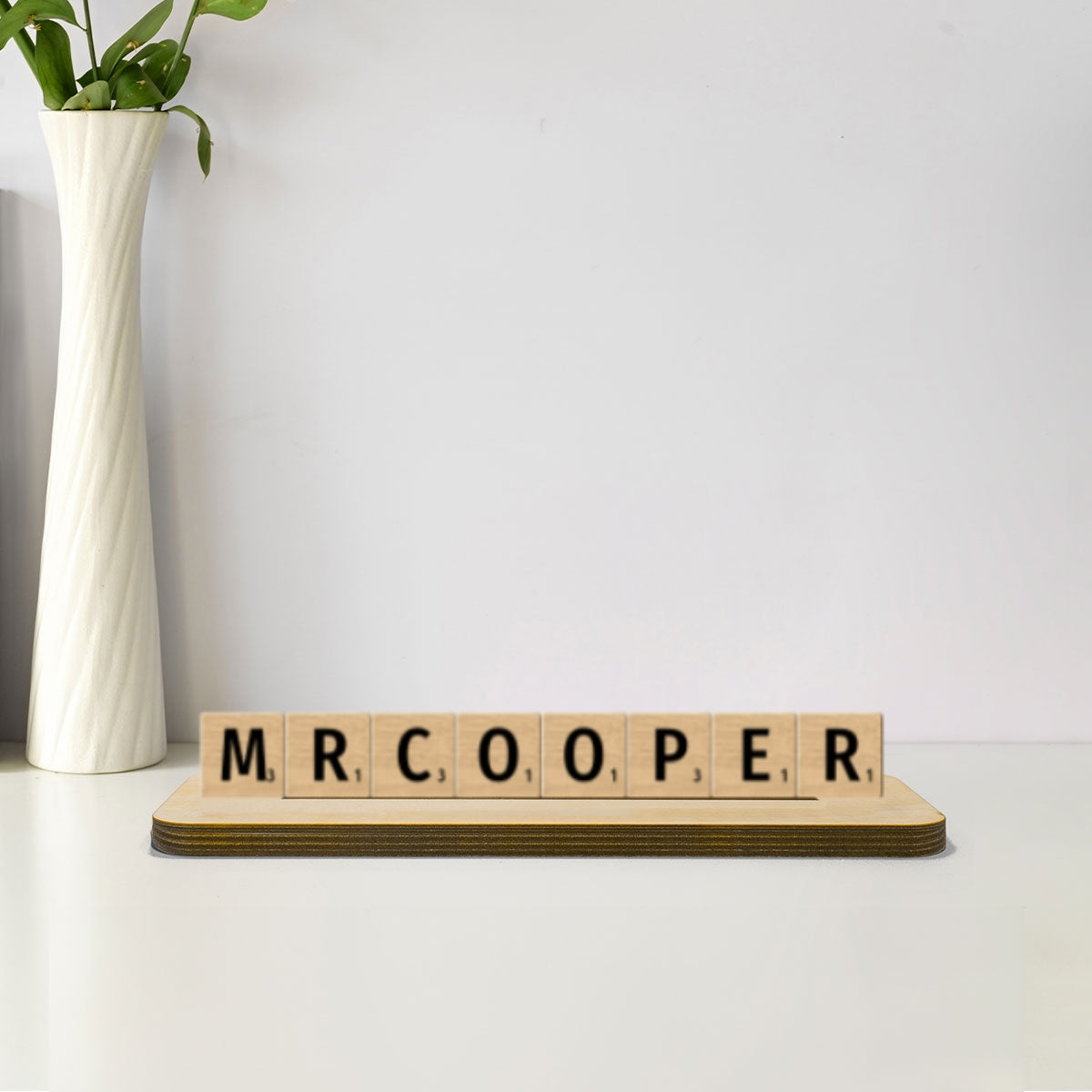 Puzzle Word Personalized Wooden Office Table Place Name