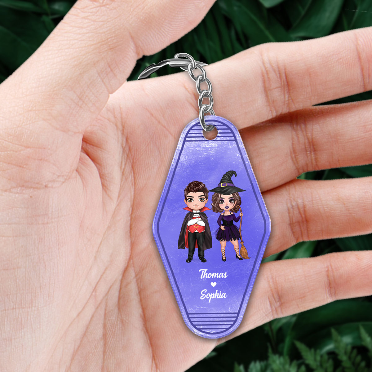 Keys To Our Haunted House Doll Couple Halloween Personalized Acrylic Keychain