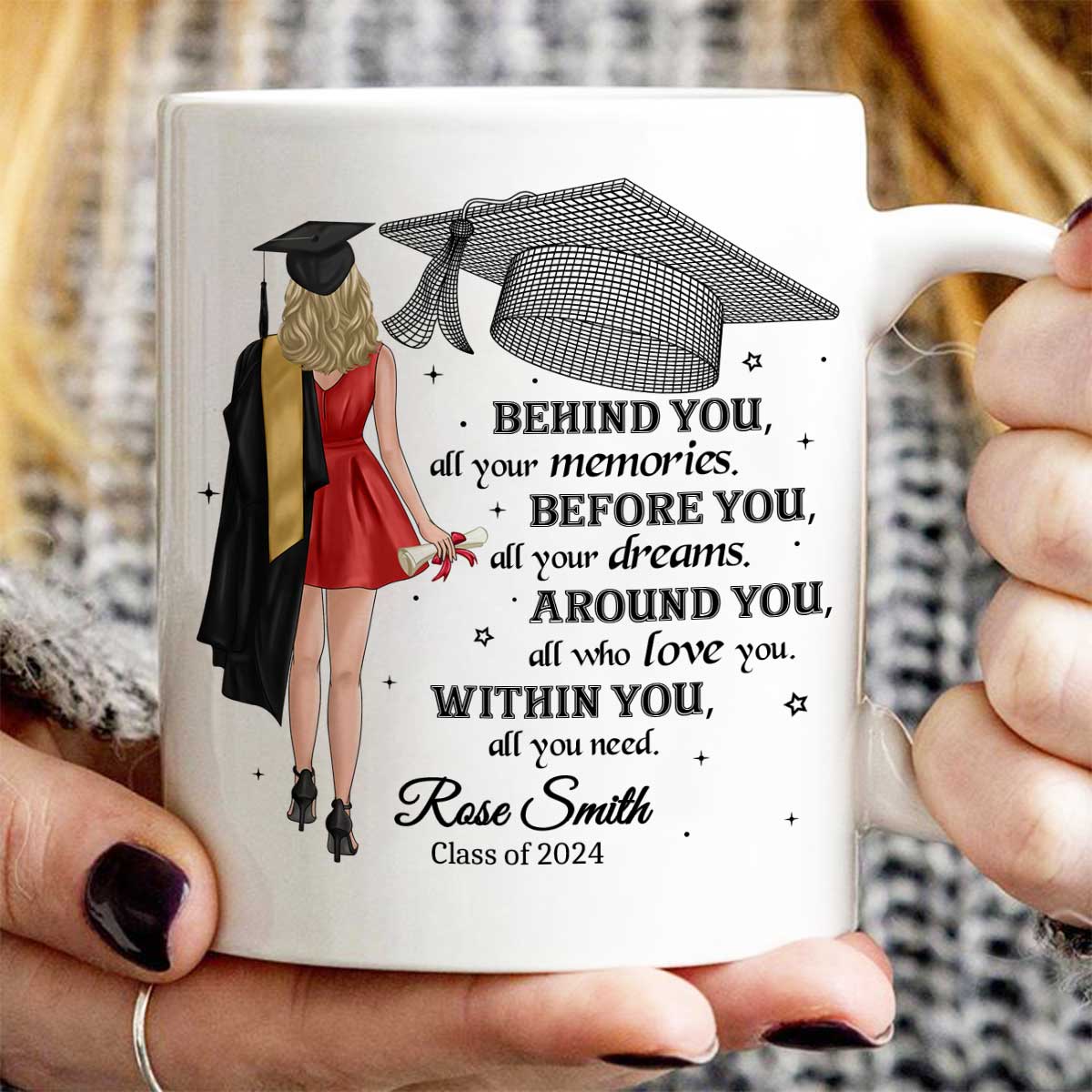 Behind You All Your Memories Graduation Gift Personalized Mug