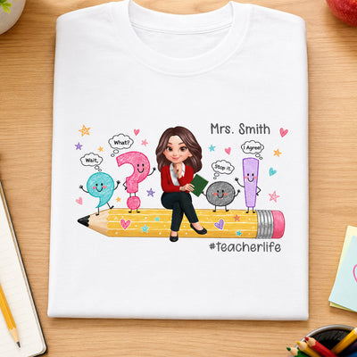 Funny Grammar Teacher Life - Personalized Shirt - Back To School Gift For Teacher
