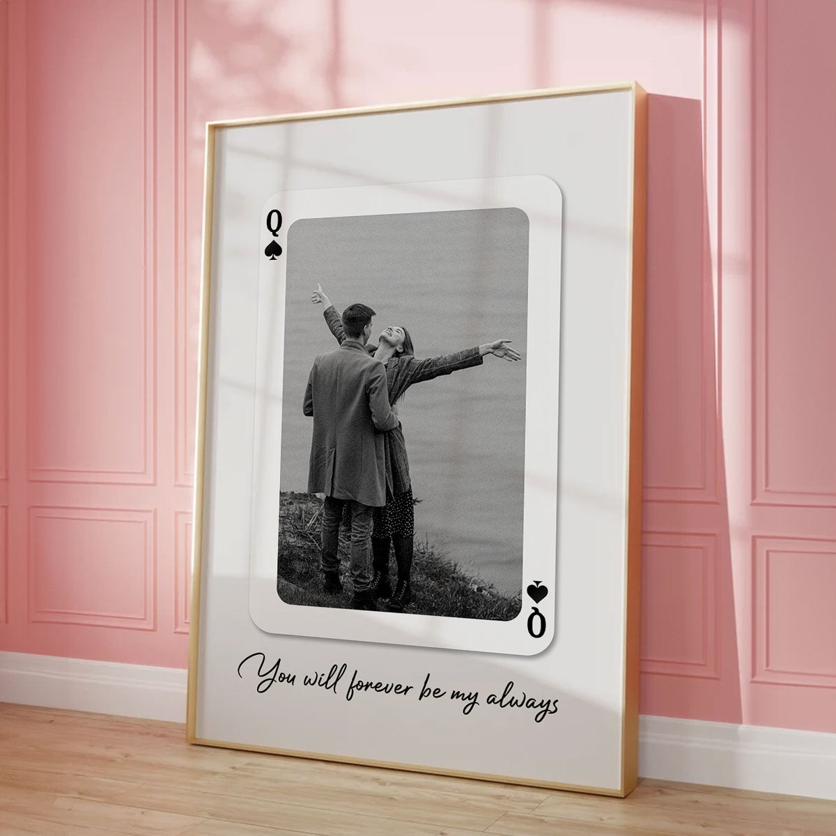 Custom Playing Cards Photo Print,  Gift For Her Personalized Wall Art, Unique Couples Gift, Romantic Gift
