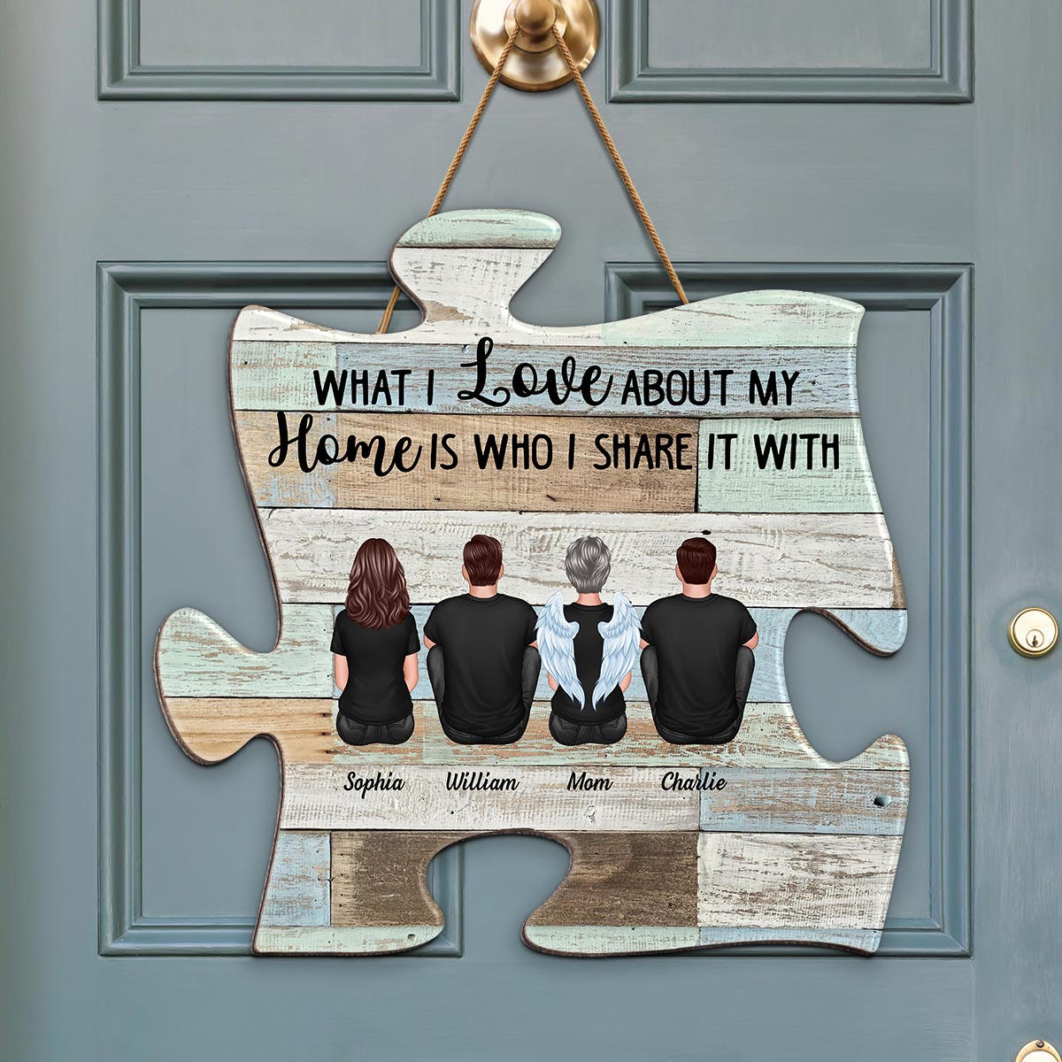 What I Love About My Home Personalized Wood Sign