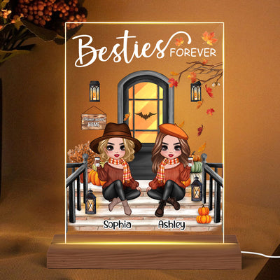 Best Friends Sisters Front Porch Personalized Plaque LED Night Light