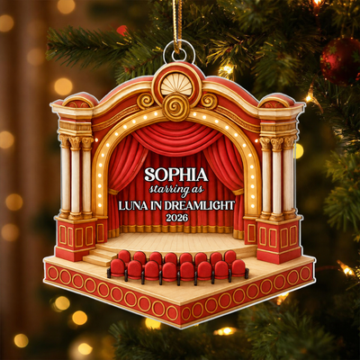 Custom Theater Performance Musical Play Stage - Personalized Acrylic Ornament - Actor Actress Performer Christmas Gift, Gift for Daughter