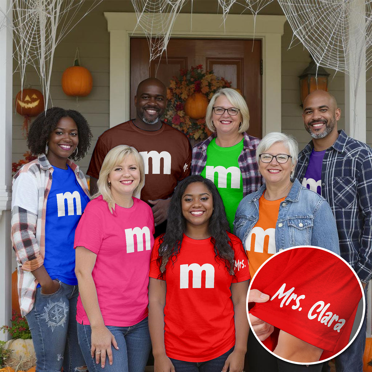 Halloween Colorful Colors Cute Personalized Shirt, Group Matching Shirt For Teachers, Besties