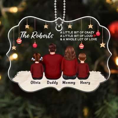 Family Whole Lot Of Love Personalized Christmas Acrylic Ornament