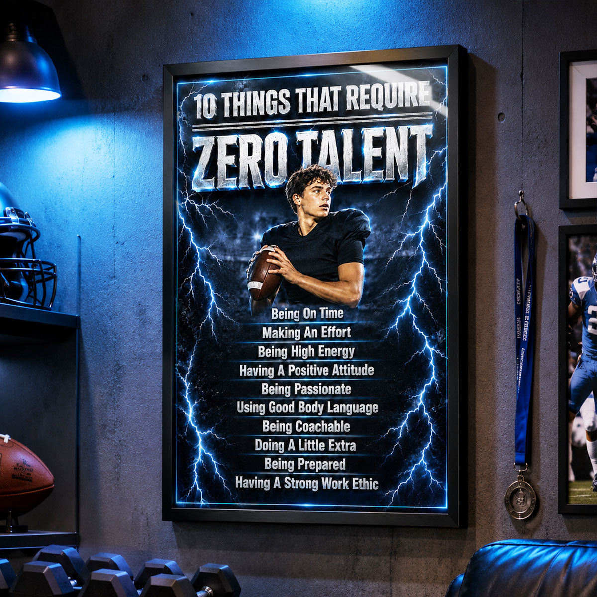 10 Things That Require Zero Talent - Personalized Poster - Motivational Print