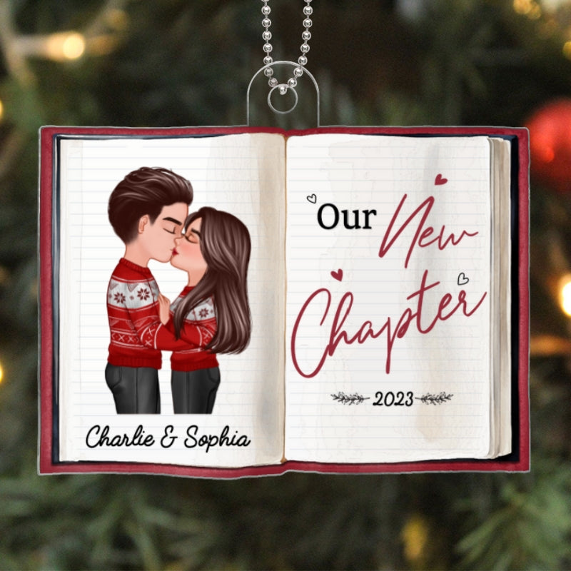Doll Couple Kissing New Chapter Lovestory Personalized Acrylic Ornament