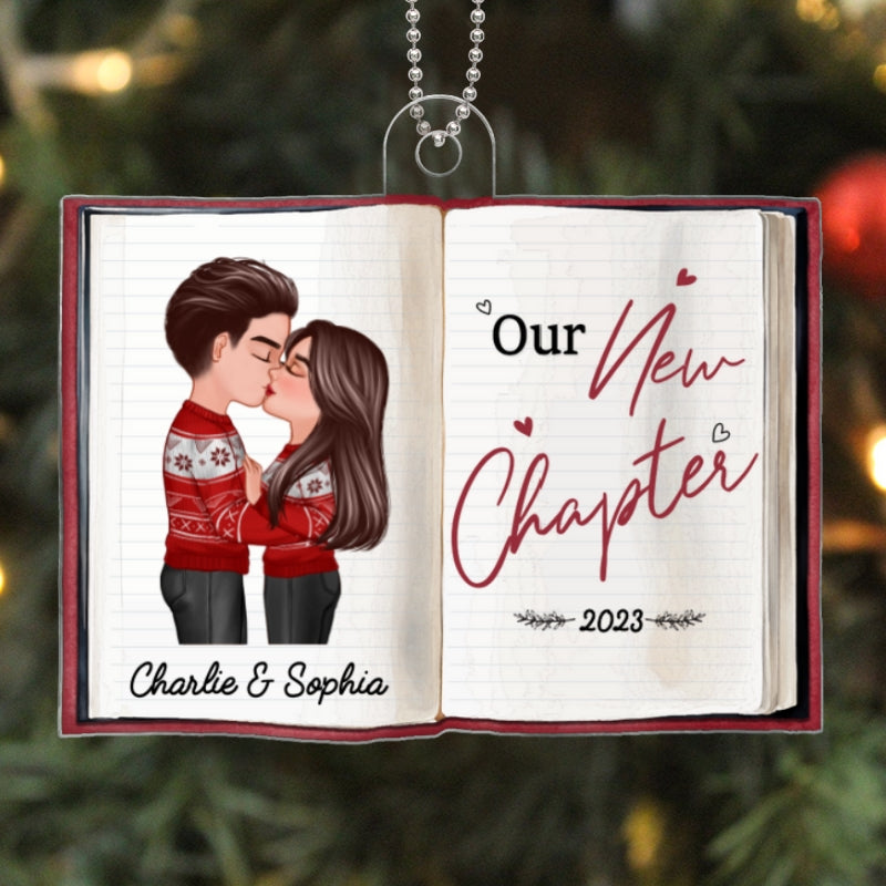 Doll Couple Kissing New Chapter Lovestory Personalized Acrylic Ornament