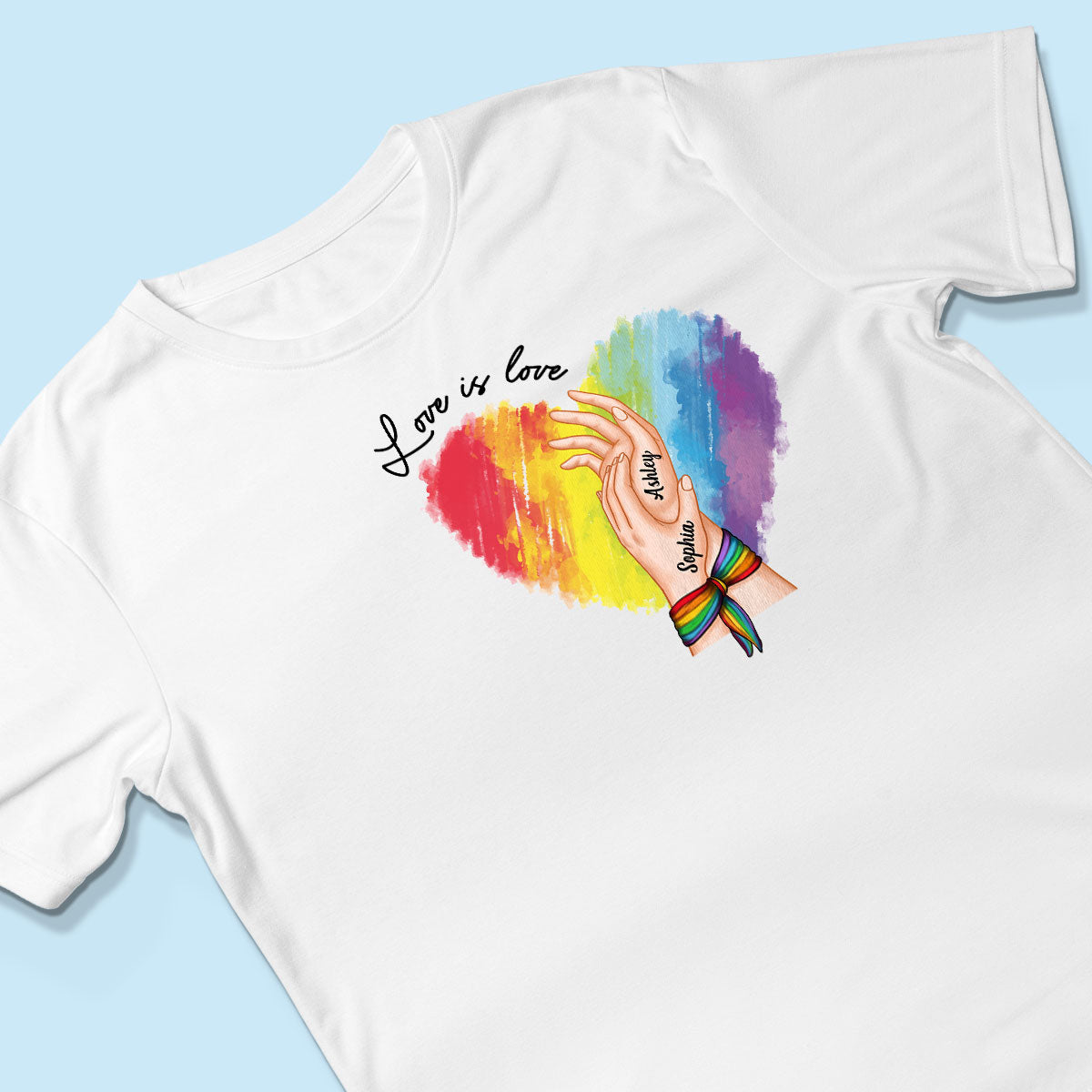 Love Is Love LGBTQ+ Hand In Hand Personalized Shirt