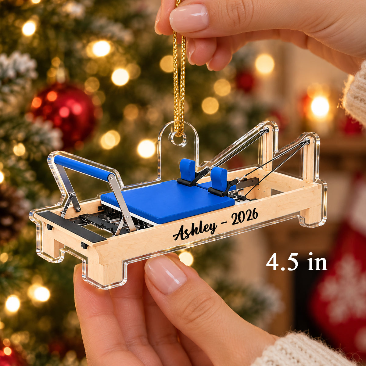 Pilates Equipment Core Studio Machine Set - Personalized Acrylic Ornament - Custom Christmas Gift for Pilates Lovers