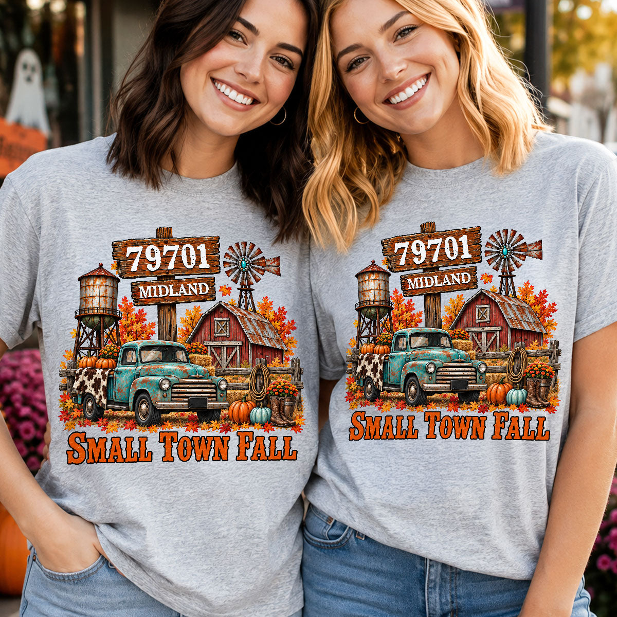 Small Town Fall Western Zip Code - Personalized Shirt