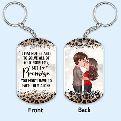 Doll Couple Kissing Leopard Pattern May Not Solve All Your Problem Personalized Acrylic Keychain