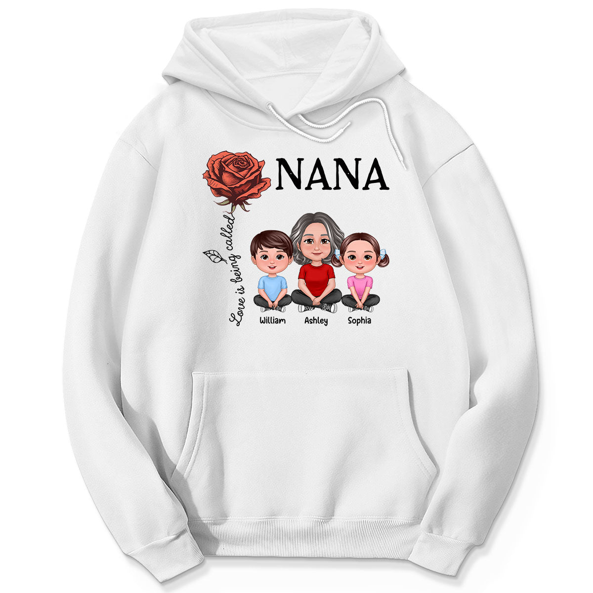 Love Is Being Called Grandma Birth Month Flower Personalized Shirt