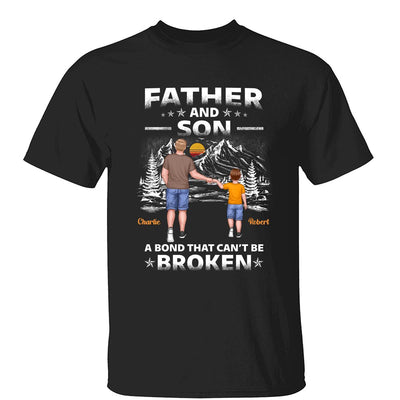 Father And Children Punch Hands Mountain Sketch Personalized Shirt