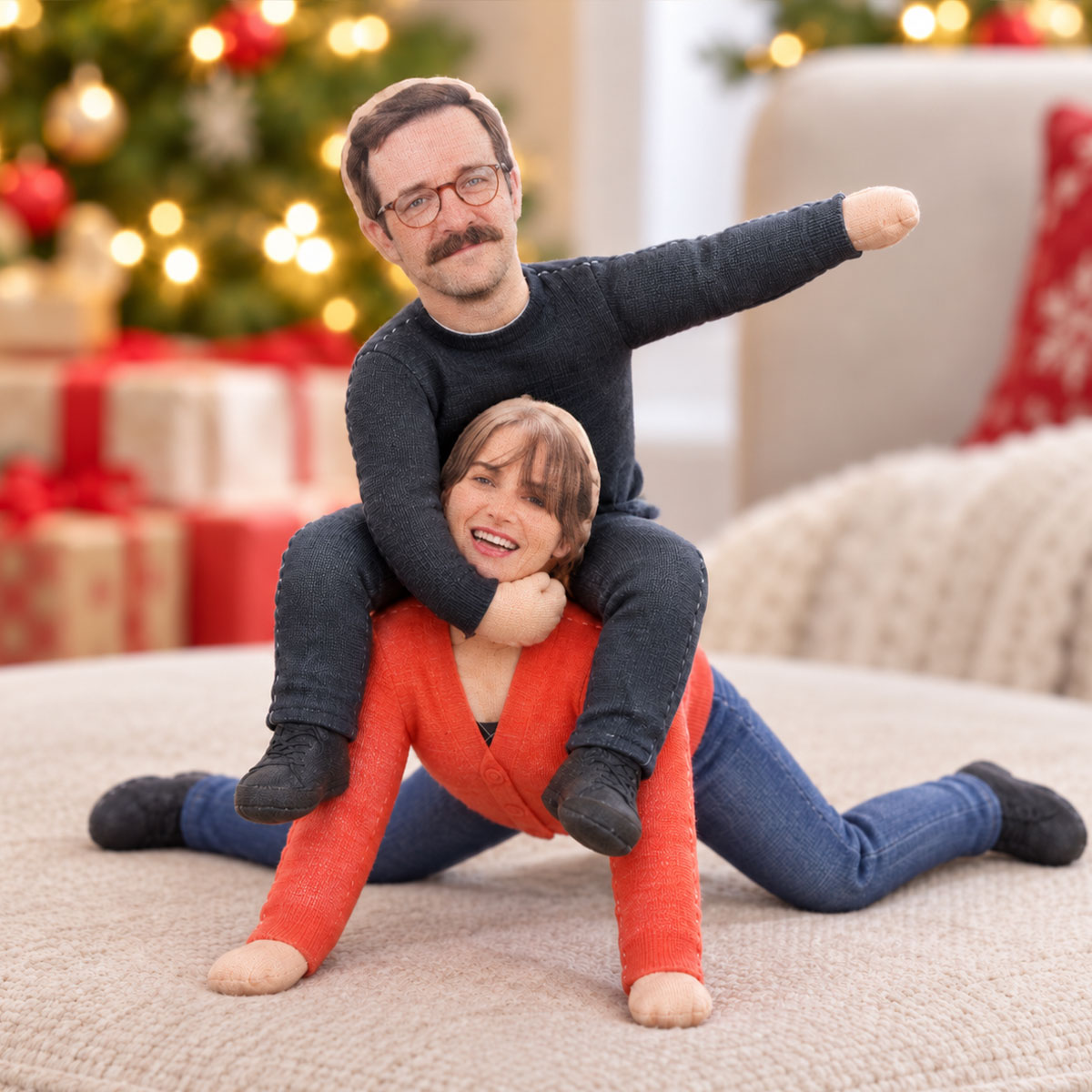 Custom Mini Me Doll with Poseable Body - Personalized Plush Doll - Funny Christmas Gift for Him, for Her