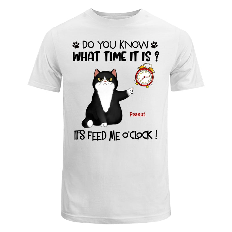 It‘s Feed Me O’clock Grumpy Fluffy Cat Personalized Shirt