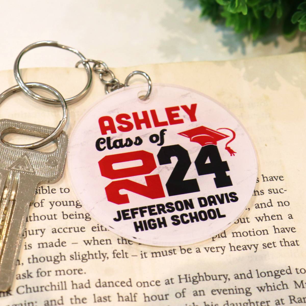 Senior Class Of 2024 Graduation Gift Personalized Acrylic Keychain