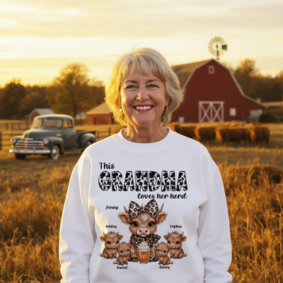 This Mama Grandma Loves Her Herds – Cozy Fall Vibe - Personalized Shirt
