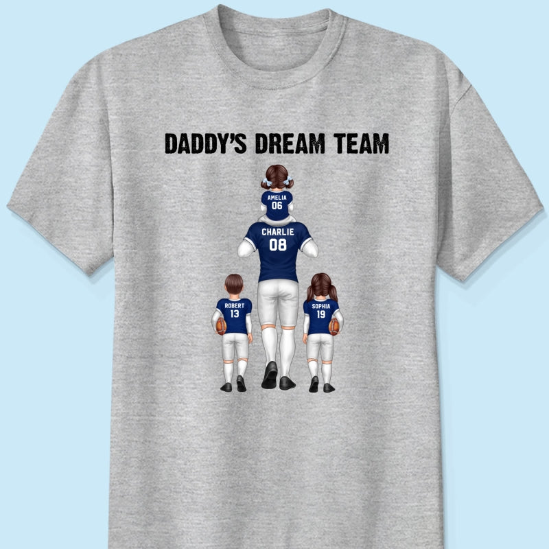 American Football Fan Dad Dream Team Personalized Shirt