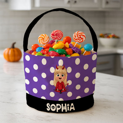 Cute 3D Halloween Cartoon Kids Personalized Trick or Treat Basket