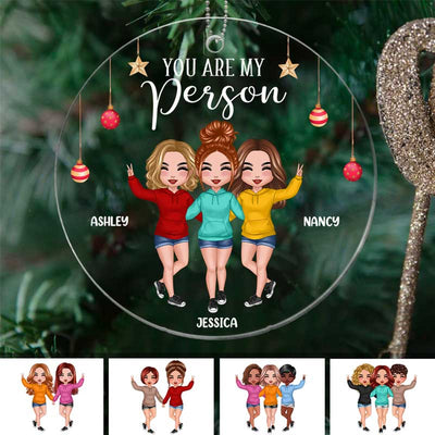 You‘re My Person Besties Best Friends Personalized Christmas Acrylic Ornament